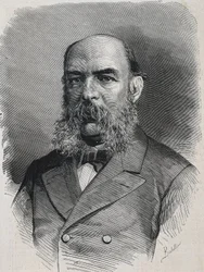 AMADOR DE LOS RIOS, Jose (1818-1878). English historian and semitic. “La Ilustracion Espanola y Americana”. Engraving.