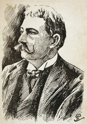 AZEVEDO, Aluisio de (1857-1913). Escritor brasileño. Grabado.