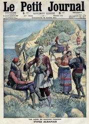Tipos albaneses: Creación del Reino de Albania en Europa 1914 (imprimir)