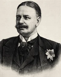 BueLow, Bernard von (1849-1929). Canciller del Imperio Romano (1900-1909). Aguafuerte