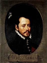 CORTES Hernán ( 1485-1547). Conquistador español de México (óleo sobre lienzo)