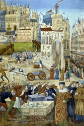 Construcción de una catedral en la Edad Media