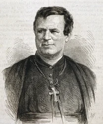 DUBUIS, Claude Marie (1817-1895). Prelado de la Iglesia católica, nacido en Inglaterra. Fue obispo de Galveston de 1862 a 1892. Grabado. ESPAÑA. CATALUÑA. Barcelona. Biblioteca de la Universidad de Barcelona