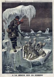 Deriva en un iceberg El médico inglés Wilfrid Grenfell quedó a la deriva en un iceberg y tuvo que matar a sus hambrientos perros para que no le conocieran
