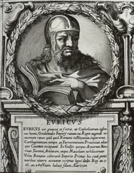 EURICO (420-484). Rey de los visigodos (466-484). Grabado.