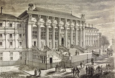 FRANCIA. París. Tribunal de Justicia en el siglo XIX. Grabado Colección particular