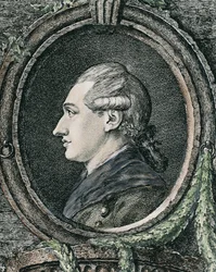GOETHE, Johann Wolfgang von (1749-1832). Humanista y escritor alemán. Aguafuerte.