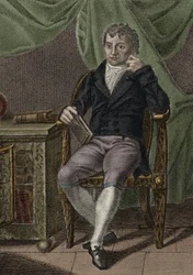 Johann Gottlieb Fichte. Filósofo alemán - Retrato de Johann Gottlieb Fichte Filósofo alemán