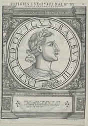 Rey de Francia Luis II el Tartamudo (huella)