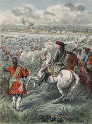 Luis XIV en Holanda - Paso del Rin (impresión)