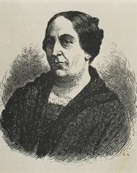 MARÍN DEL SOLAR, Mercedes (1804-1866). Escritora de Chile. Grabado.