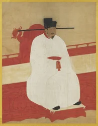 Retrato del emperador Yingzong de Song (1032-1067) (tinta y color sobre seda; pergamino colgante)
