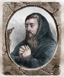 Retrato de François Joseph Le Clerc du Tremblay, marqués de Maffliers, dit le Pere Joseph, religioso capuchino y estadista francés (1577-1638)