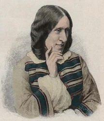 Retrato de GEORGE ELIOT Seudónimo de Mary Ann Evans - Novelista inglesa