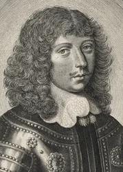 Retrato de Gaspard III de Coligny, duque de Chatillon - 1584-1646 (grabado)