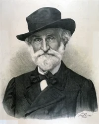 Retrato de Giuseppe Fortunino Francesco Verdi (aguafuerte)