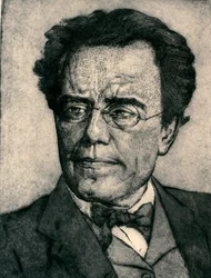 Retrato de Gustav Mahler (aguafuerte)