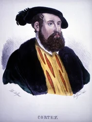 Retrato de Hernán (o Hernando) Cortés o Fernando Cortés (1485-1547).
