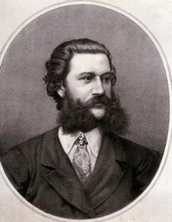 Retrato de Johann Strauss II (aguafuerte)