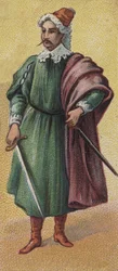 Retrato de Khizir Khayr ad-Din conocido como Barberossa, pirata y almirante turco - retrato de Hayreddin Barbarroja, o Barbarroja Hayreddin Pachá Almirante otomano de la flota
