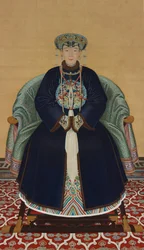 Retrato de Lady Wanyan, esposa principal del príncipe Hongming (1705-1767)