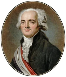 Retrato de Pierre Louis Manuel, político francés y diputado del Sena en la Convención Nacional.