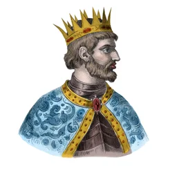 Retrato de Rodolfo I de Alemania Rey de los Romanos (grabado)
