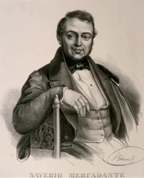 Retrato de Saverio Mercadante (aguafuerte)