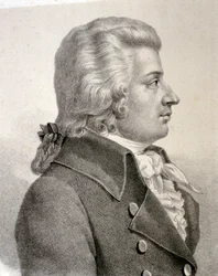 Retrato de Wolfgang Amadeus Mozart (aguafuerte)