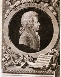 Retrato de Wolfgang Amadeus Mozart (aguafuerte)