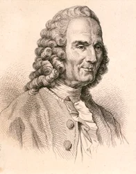 Retrato de jean Philippe Rameau (aguafuerte)