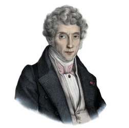 Retrato del compositor italiano Luigi Cherubini (grabado)