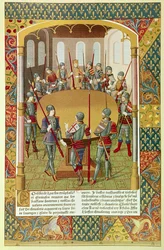 Representación del Rey Arturo y los Caballeros de la Mesa Redonda (miniatura)