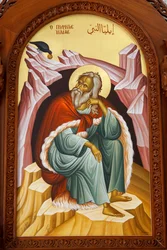 Icono de San Elías. Catedral de Harissa, 2022 (foto)