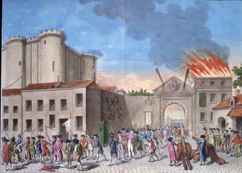 Asalto de la Bastilla por una multitud el 14 de julio de 1789, en la Revolución Francesa