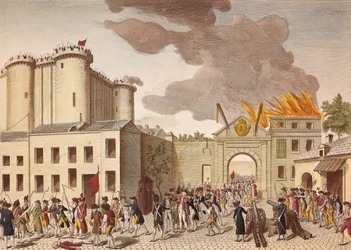 Asalto de la Bastilla por una multitud el 14 de julio de 1789, en la Revolución Francesa