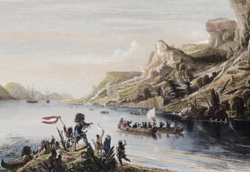 El explorador francés Jacques Cartier descubrió y remontó el río San Lorenzo en Canadá en 1535 - Jacques Cartier descubre el río San Lorenzo en 1535