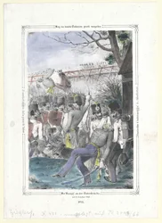 El combate en el Taborbruecke (Puente Tabor)