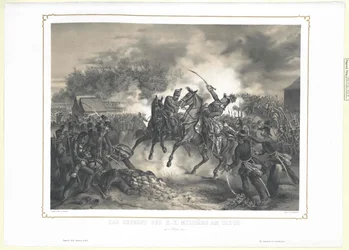 La lucha de los militares del k. k. en tabor el 6 de octubre de 1848