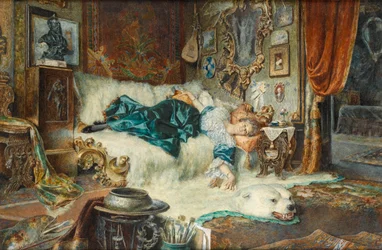 Una modelo coqueta en mi estudio