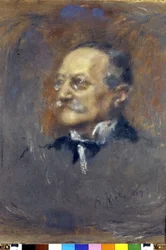 Retrato de Arrigo (o Enrico) Boito (1842-1918), compositor y escritor italiano. (Pastel de Rietti).