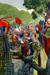 Bien está lo que bien acaba, obra de William Shakespeare, c.1880 (impresión)