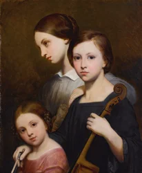 Retrato de René, Cécile y Louise Franchomme