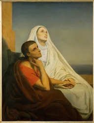 San Agustín y su madre, Santa Mónica ...