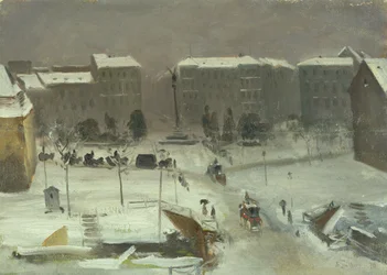 La Plaza Belle-Alliance en Berlín, 1870