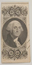 Motivo del billete: Retrato de George Washington en un panel decorativo, ca. 1824-37