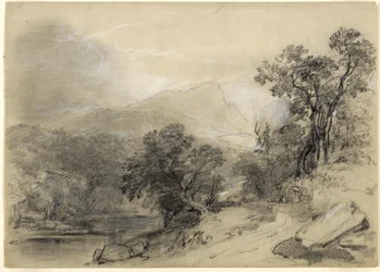 Estudio para Composición de Paisaje: En los Catskills, 1848