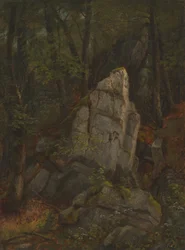 Estudio de rocas en el barranco de Pearson, mediados de la década de 1850