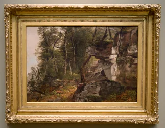 Árboles en una ladera rocosa, c. 1849