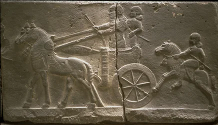 Carro y jinete, siglo VIII a.C.